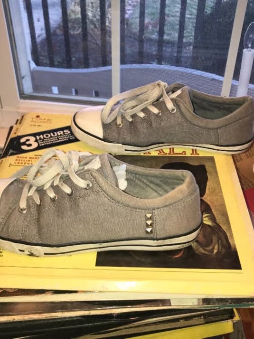 Guess Gray Canvas Shoes